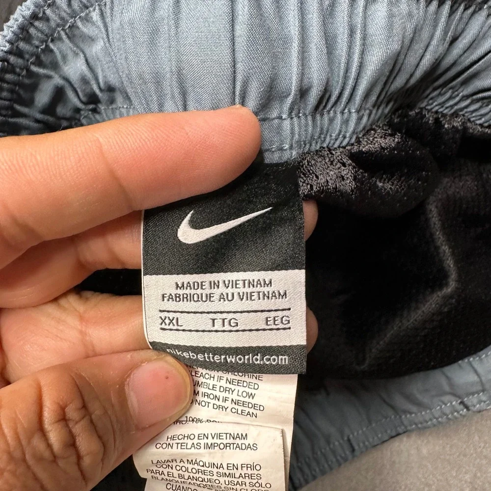Nike Swim Trunks Men XXL Black Grey Blue Colorblock Mesh Lined‎ NESS7421-001